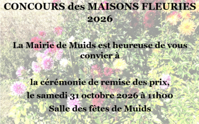Concours des maisons fleuries : remise des prix – 31 octobre